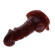 Коричневая фаллическая насадка с вибропулькой - 13,3 см.