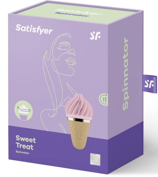 Вибратор-спиннер с розовыми лепестками Satisfyer Sweet Treat Вибратор-спиннер с розовыми лепестками Satisfyer Sweet Treat