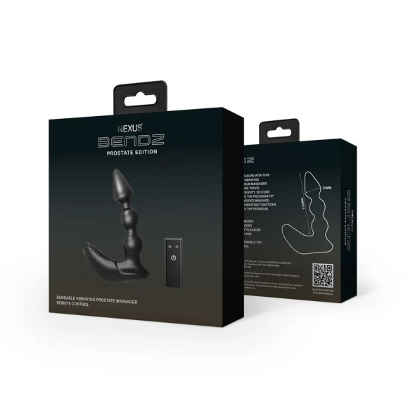 Черный вибростимулятор Nexus Bendz Prostate Edition - 14,1 см. Черный вибростимулятор Nexus Bendz Prostate Edition - 14,1 см.