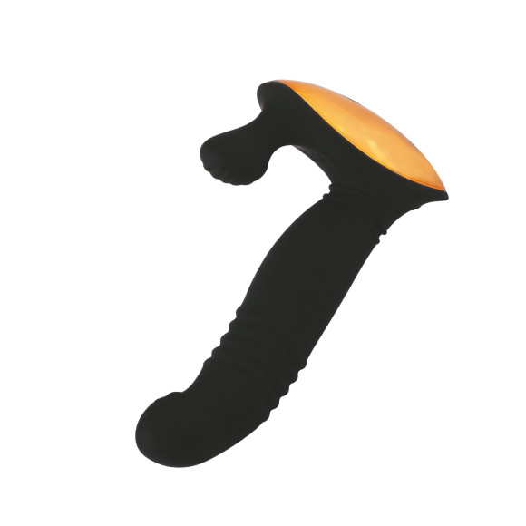 Черный вибростимулятор предстательный железы - 14,3 см. Черный вибростимулятор предстательный железы - 14,3 см.