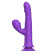 Фиолетовый вибратор-кролик на присоске - 23,8 см.