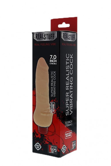 Реалистичный вибратор с шипиками REALSTUFF REAL FEELING VIBE 7INCH FLESH - 17,8 см. Реалистичный вибратор с шипиками REALSTUFF REAL FEELING VIBE 7INCH FLESH - 17,8 см.