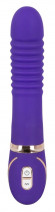Фиолетовый водонепроницаемый вибратор Pleats с рёбрышками - 22 см.