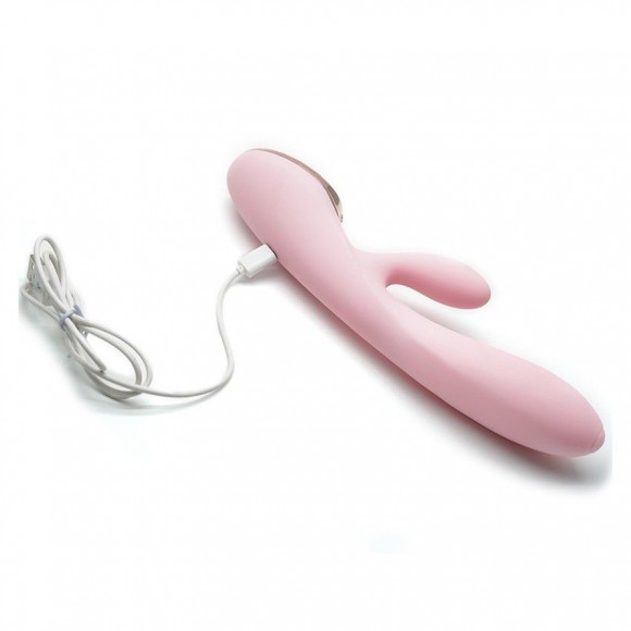 Нежно-розовый вибромассажер-кролик A-King - 22,6 см. Нежно-розовый вибромассажер-кролик A-King - 22,6 см.