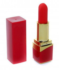 Красный мини-вибратор в форме помады Красный мини-вибратор в форме помады