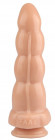 Телесный рельефный анальный фаллоимитатор - 22 см. Телесный рельефный анальный фаллоимитатор - 22 см.
