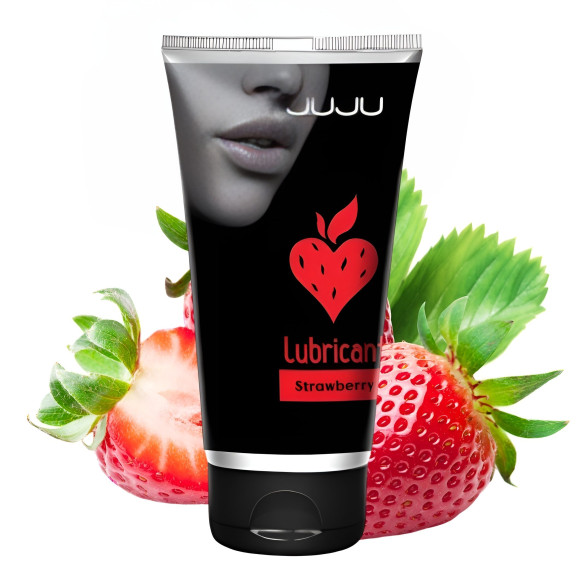 Съедобный лубрикант JUJU Strawberry с ароматом клубники - 50 мл.