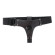 Чёрные трусики для страпона из натуральной кожи Чёрные трусики для страпона из натуральной кожи