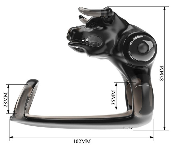 Дымчатая стимулирующая насадка на член Bull Warrior