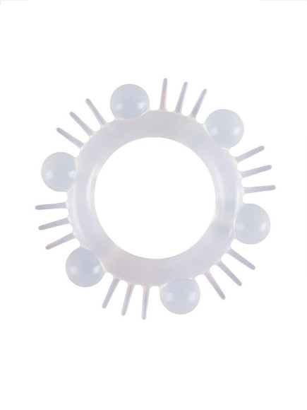 Эластичное эрекционное кольцо с шипиками и шариками