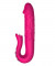 Розовый вибратор с клиторальной стимуляцией Tongue - 23,5 см.