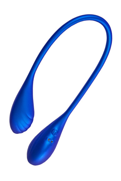 Синий двусторонний вибратор Agamien с управлением через приложение - 46 см. Синий двусторонний вибратор Agamien с управлением через приложение - 46 см.