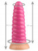 Розовая рельефная анальная втулка - 20,5 см. Розовая рельефная анальная втулка - 20,5 см.
