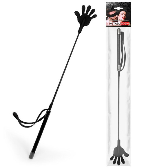 Черный стек с наконечником-ладошкой - 55 см. Черный стек с наконечником-ладошкой - 55 см.