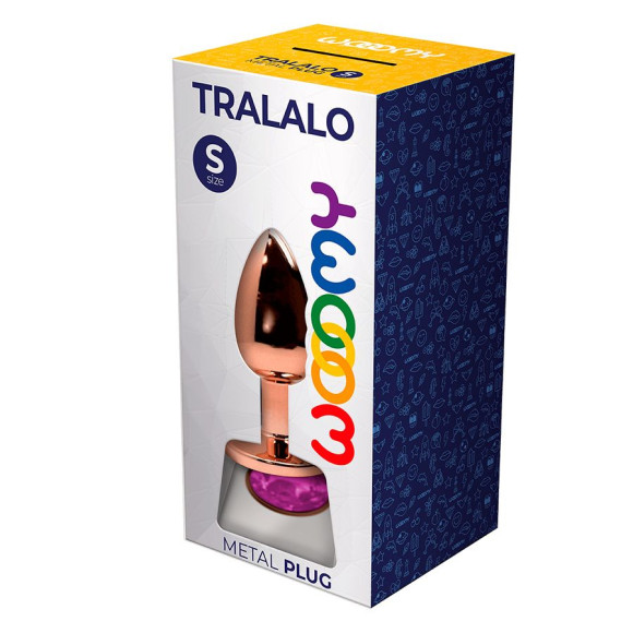 Анальная втулка Wooomy Tralalo Size S c розовым кристаллом Анальная втулка Wooomy Tralalo Size S c розовым кристаллом