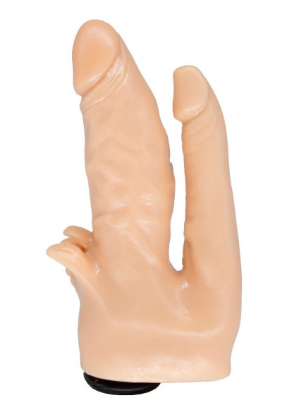 Телесная анально-вагинальная насадка Harness - 18 см. Телесная анально-вагинальная насадка Harness - 18 см.