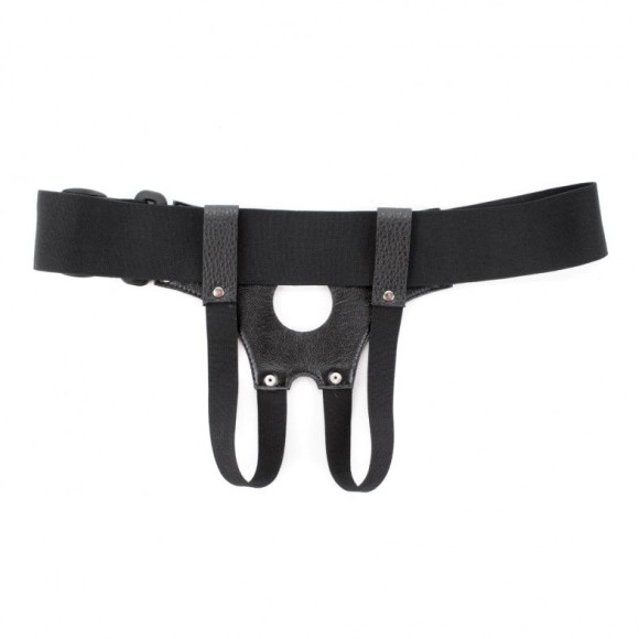 Черные унисекс-трусики для страпона Черные унисекс-трусики для страпона