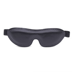 Черная мягкая закрытая маска из натуральной кожи Черная мягкая закрытая маска из натуральной кожи