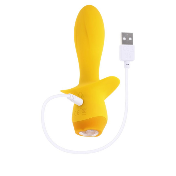 Желтая анальная вибропробка Mellow Yellow - 13,5 см. Желтая анальная вибропробка Mellow Yellow - 13,5 см.