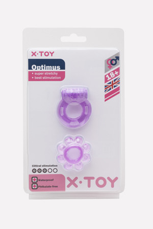 Набор из двух фиолетовых эрекционных колец Optimus Набор из двух фиолетовых эрекционных колец Optimus