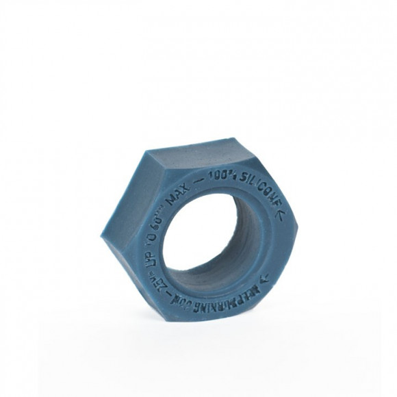 Тёмно-синяя силиконовая гайка для усиления эрекции Тёмно-синяя силиконовая гайка для усиления эрекции