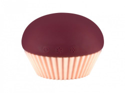 Бордовый вакуум-волновой вибратор в форме капкейка Бордовый вакуум-волновой вибратор в форме капкейка