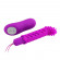 Лиловый вибратор MAGIC X20 с насадкой  и пультом ДУ - 10 см.