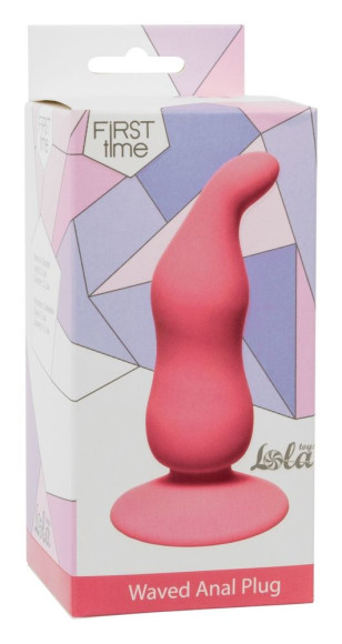 Розовая анальная пробка Waved Anal Plug Pink - 11 см. Розовая анальная пробка Waved Anal Plug Pink - 11 см.
