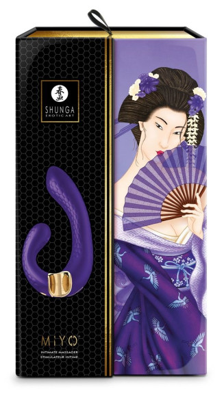 Фиолетовый гибкий вибростимулятор MIYO с двумя моторами - 18,5 см. Фиолетовый гибкий вибростимулятор MIYO с двумя моторами - 18,5 см.