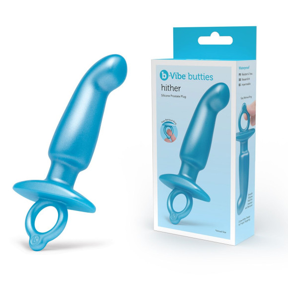 Голубая анальная пробка для массажа простаты Hither Silicone Prostate Plug - 14,3 см. Голубая анальная пробка для массажа простаты Hither Silicone Prostate Plug - 14,3 см.