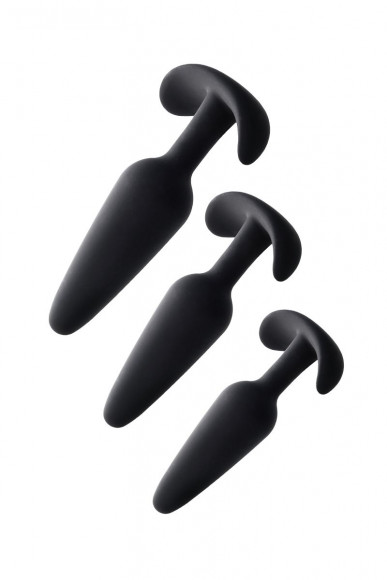 Набор из 3 черных анальных втулок Eridani Набор из 3 черных анальных втулок Eridani