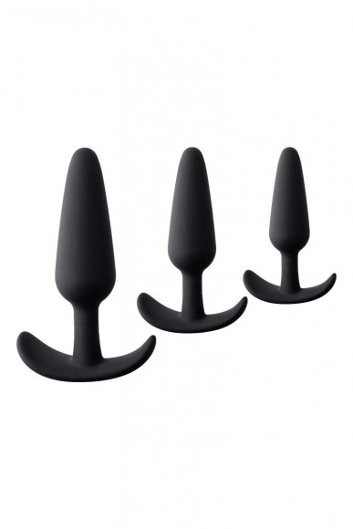 Набор из 3 черных анальных втулок Eridani Набор из 3 черных анальных втулок Eridani