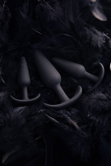 Набор из 3 черных анальных втулок Eridani Набор из 3 черных анальных втулок Eridani