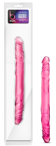 Розовый двусторонний фаллоимитатор 14 Double Dildo - 35,5 см. Розовый двусторонний фаллоимитатор 14 Double Dildo - 35,5 см.