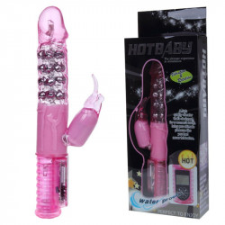 Розовый вибратор хай-тек Hot Baby - 26,5 см.