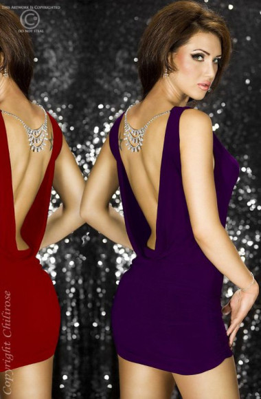 Мини-платье с открытой спиной