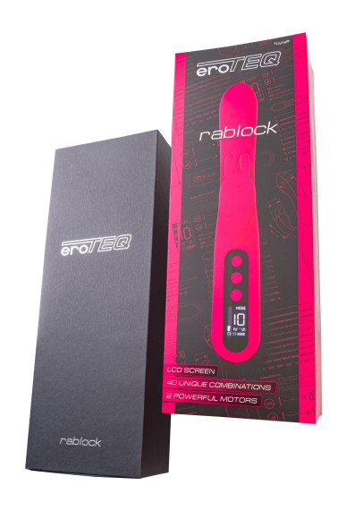 Ярко-розовый вибратор с клиторальной стимуляцией Rablock - 23,5 см. Ярко-розовый вибратор с клиторальной стимуляцией Rablock - 23,5 см.