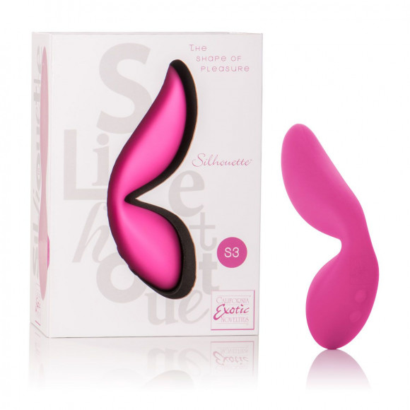 Розовый вибромассажер Silhouette S3 - 12,75 см.