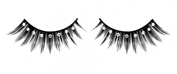 Чёрные ресницы со сверкающими стразами Чёрные ресницы со сверкающими стразами