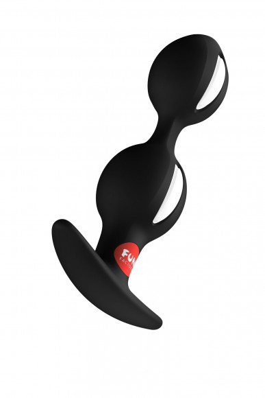 Черный анальный стимулятор B Balls Duo - 13 см.
