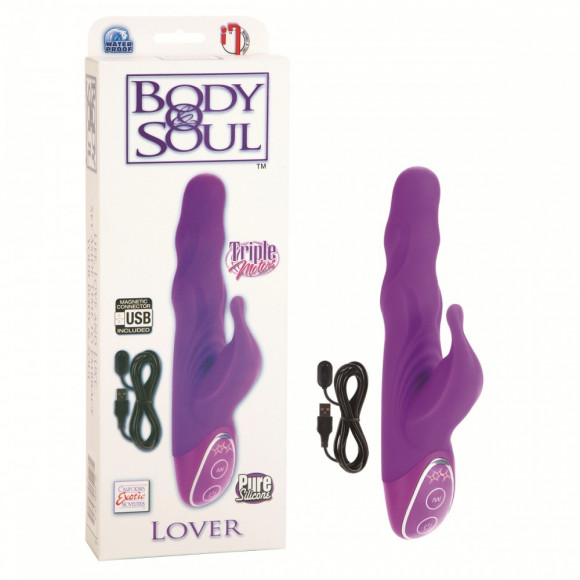 Фиолетовый хай-тек вибратор Body & Soul Rechargeable Lover - 19,5 см. Фиолетовый хай-тек вибратор Body & Soul Rechargeable Lover - 19,5 см.