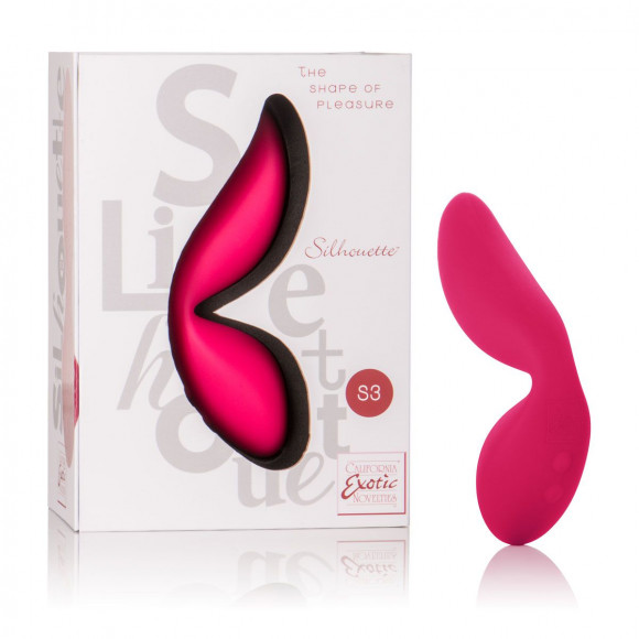 Красный вибромассажер Silhouette S3 - 12,75 см.