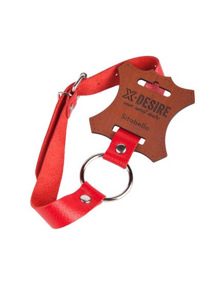 Кляп-кольцо на красных ремешках Кляп-кольцо на красных ремешках