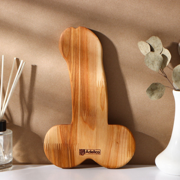 Деревянное блюдо для подачи в форме члена (25 х 16,5 х 1,7 см)