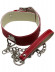 Красный ошейник с металлическим поводком и замочком