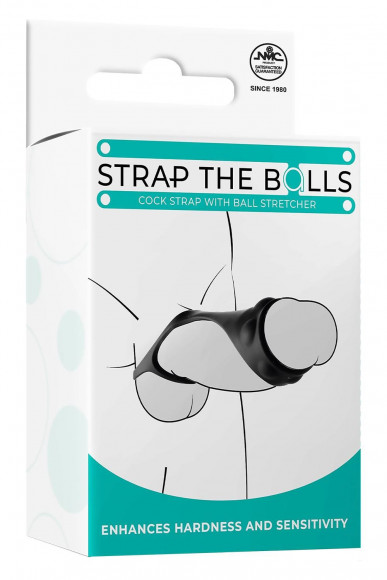 Черная насадка-стимулятор Strap The Balls Черная насадка-стимулятор Strap The Balls