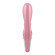 Розовый вибратор-кролик Hug Me - 21,2 см.