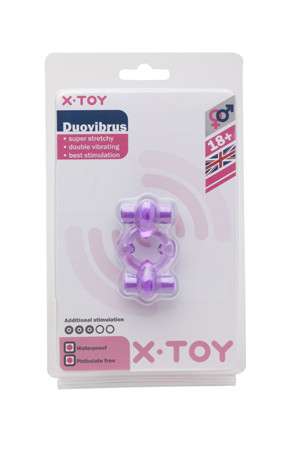 Фиолетовое эрекционное кольцо с вибрацией Duovibrus III Фиолетовое эрекционное кольцо с вибрацией Duovibrus III