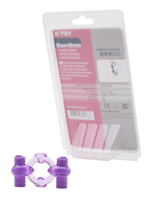 Фиолетовое эрекционное кольцо с вибрацией Duovibrus III Фиолетовое эрекционное кольцо с вибрацией Duovibrus III