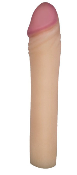 Телесная насадка-удлинитель из неоскин - 20 см. Телесная насадка-удлинитель из неоскин - 20 см.